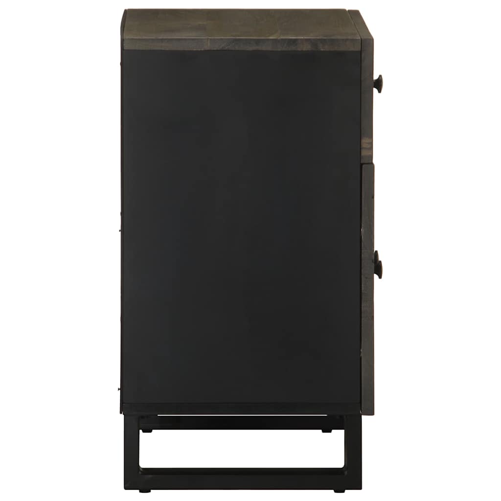 Nattbord svart 50x33x60 cm heltre mango