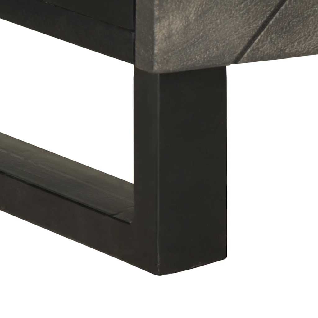 Nattbord svart 50x33x60 cm heltre mango
