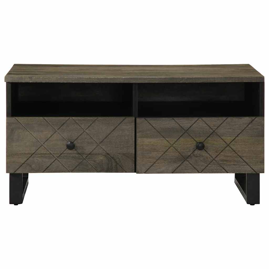 Salongbord svart 80x54x40 cm heltre furu