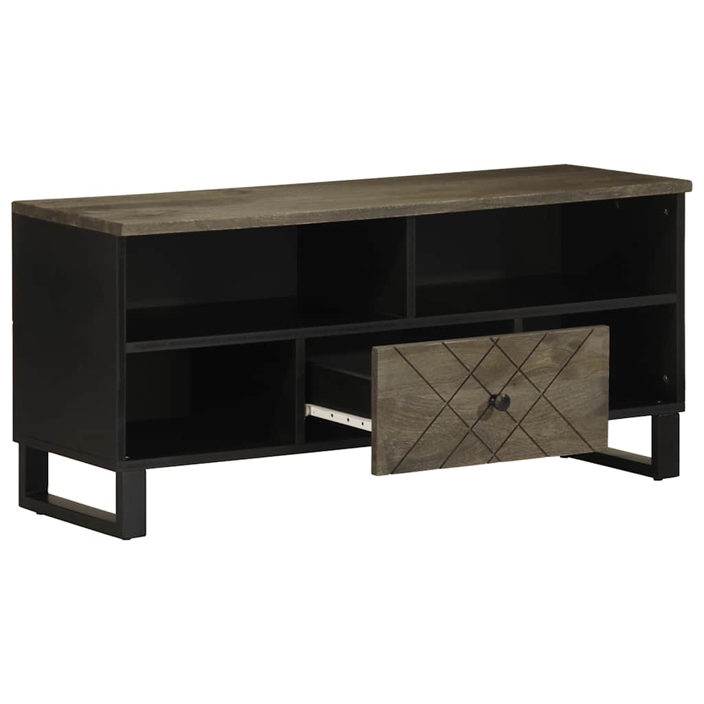 TV-benk svart 100x33x46 cm heltre mango