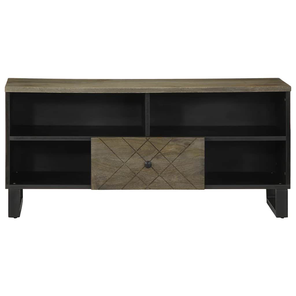 TV-benk svart 100x33x46 cm heltre mango