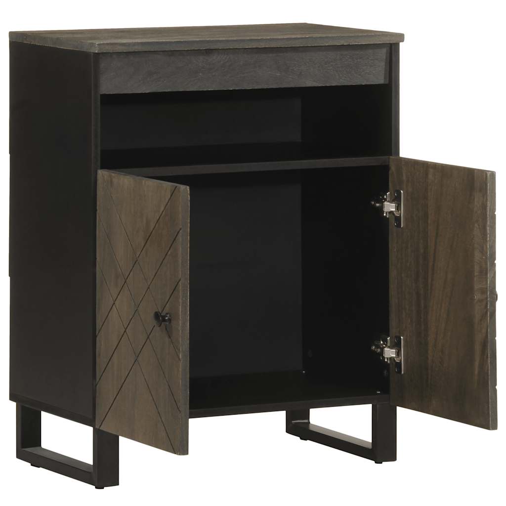 Skjenk svart 60x33x75 cm heltre mango