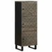 Highboard svart 40x33x110 cm heltre mango