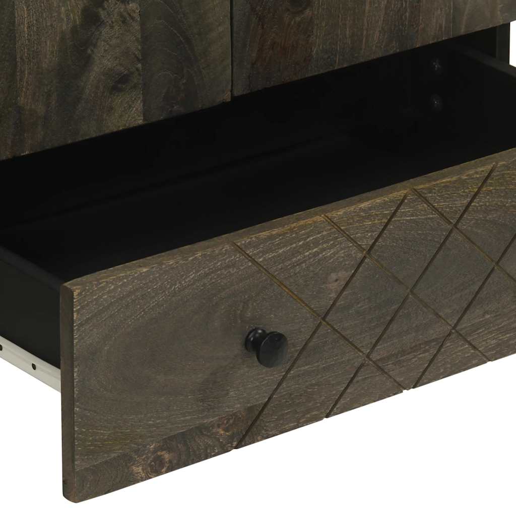 Highboard svart 60x33x100 cm heltre mango
