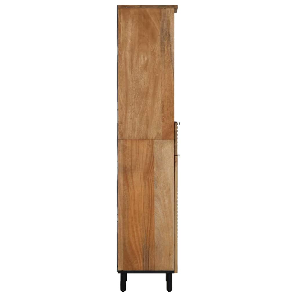Baderomsskap brun 38x33x160 cm heltre mango