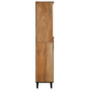 Baderomsskap brun 38x33x160 cm heltre mango