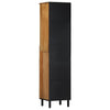 Baderomsskap brun 38x33x160 cm heltre mango