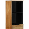 Baderomsskap brun 38x33x160 cm heltre mango
