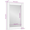 Baderomsspeil brun 50x70x2,5 cm heltre mango