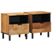Nattbord 2 stk 40x33x46 cm heltre akasie