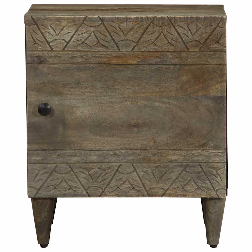 Nattbord lysegrå 40x33x46 cm heltre mango