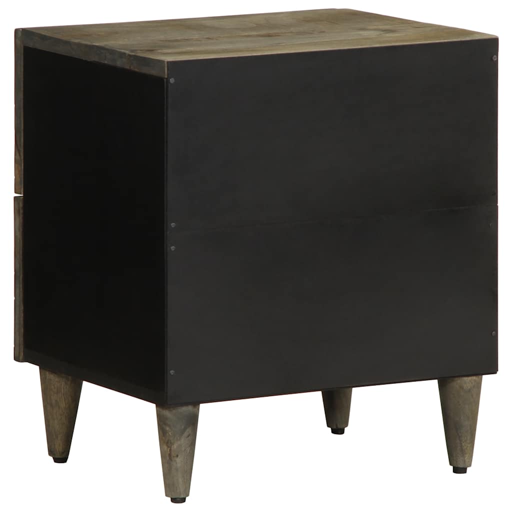 Nattbord lysegrå 40x33x46 cm heltre mango