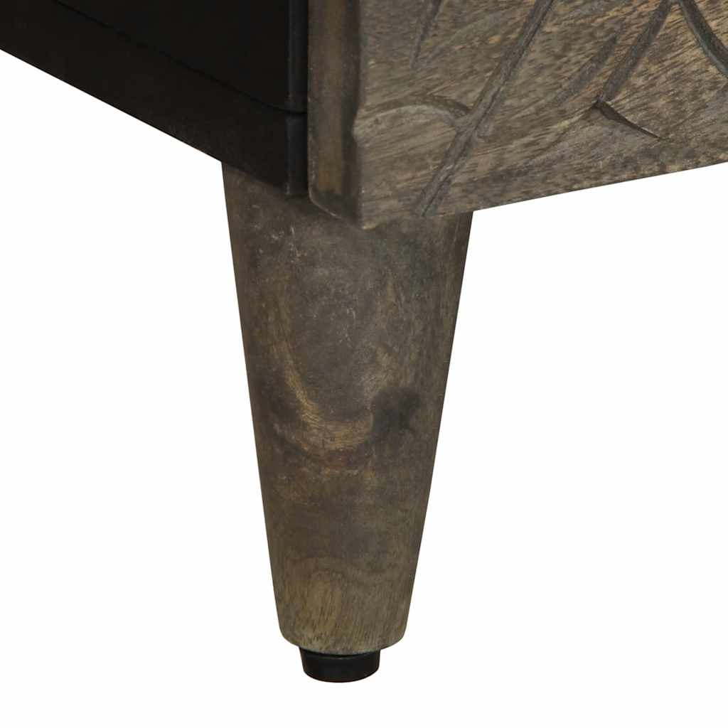 Nattbord lysegrå 40x33x46 cm heltre mango