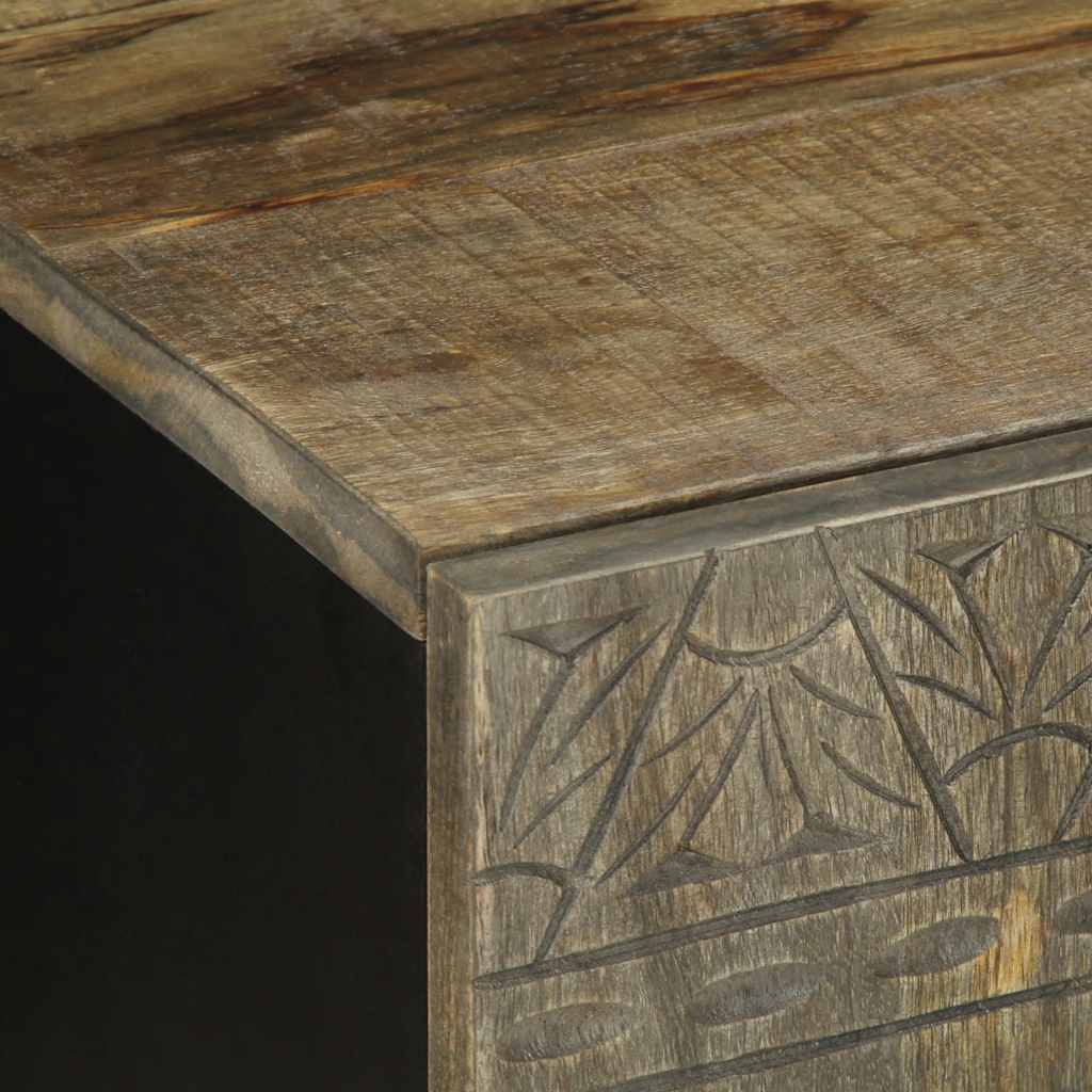 TV-benk lysegrå 105x33,5x46 cm heltre mango