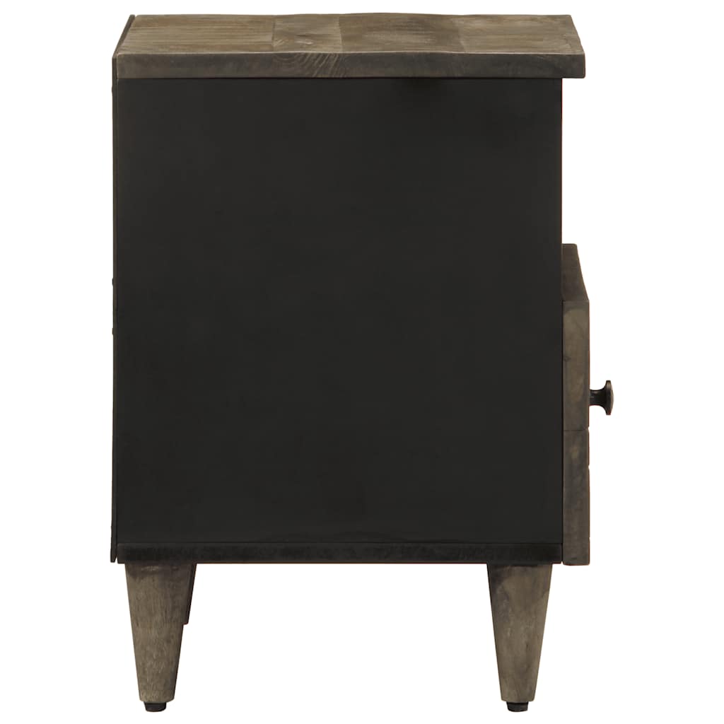 Nattbord lysegrå 40x33x46 cm heltre mango