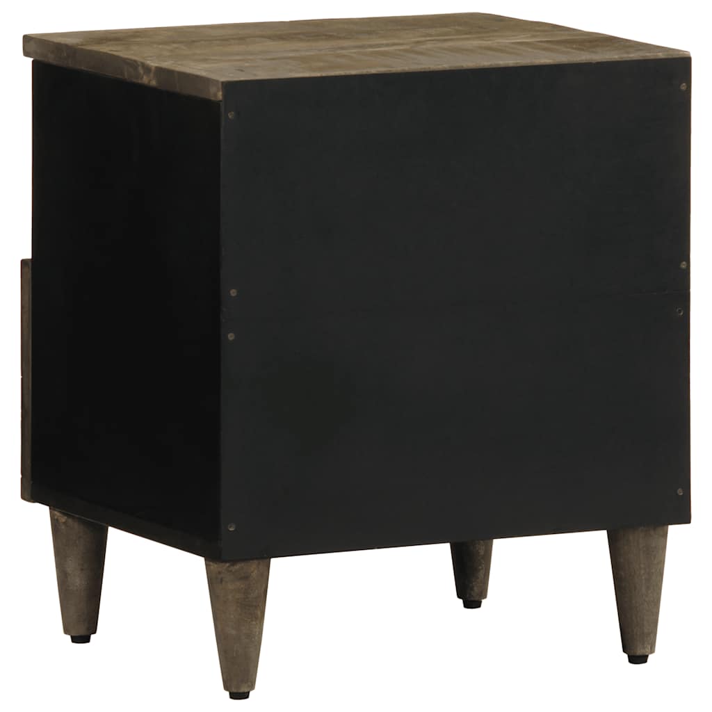 Nattbord lysegrå 40x33x46 cm heltre mango