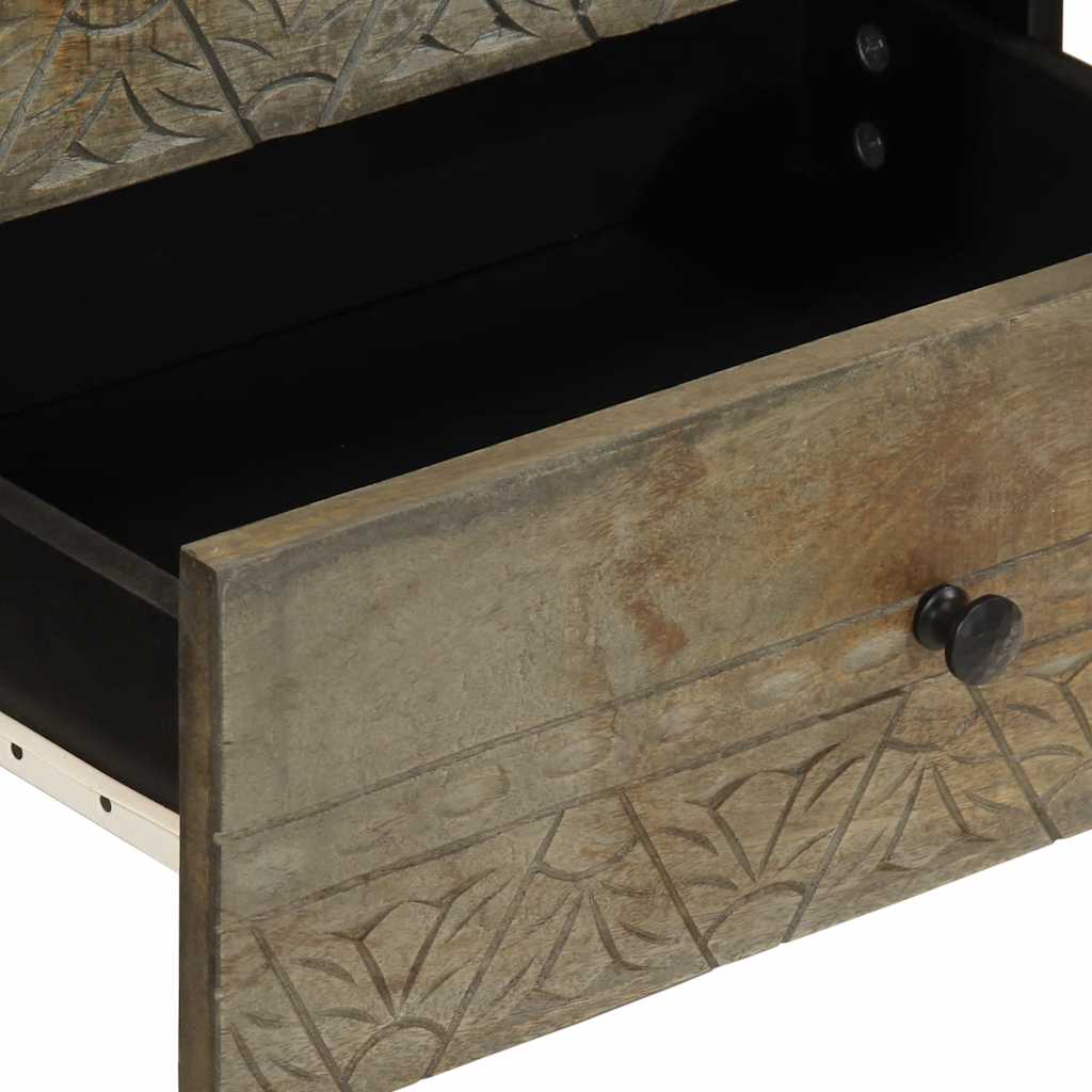 Nattbord lysegrå 50x33x60 cm heltre mango