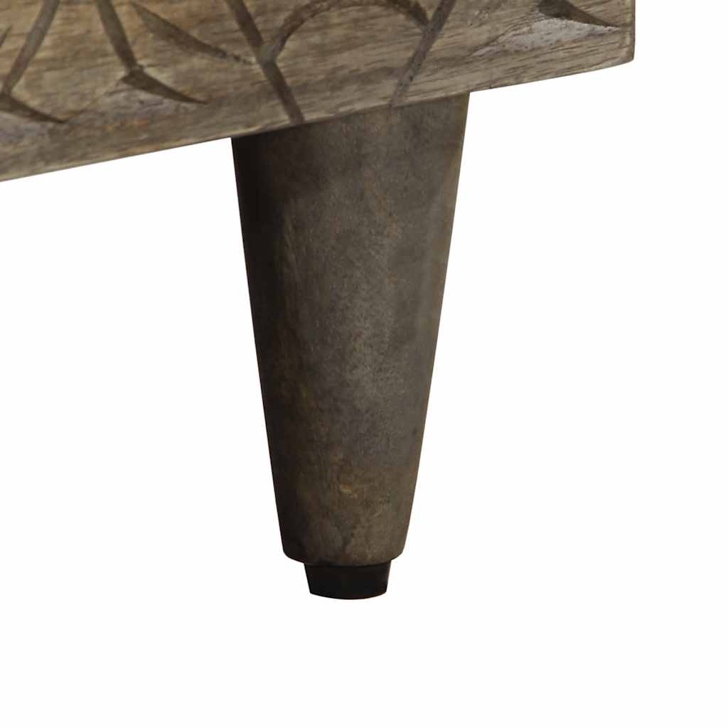 Nattbord lysegrå 50x33x60 cm heltre mango