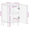 Baderomsskap 38x33x58 cm heltre mango