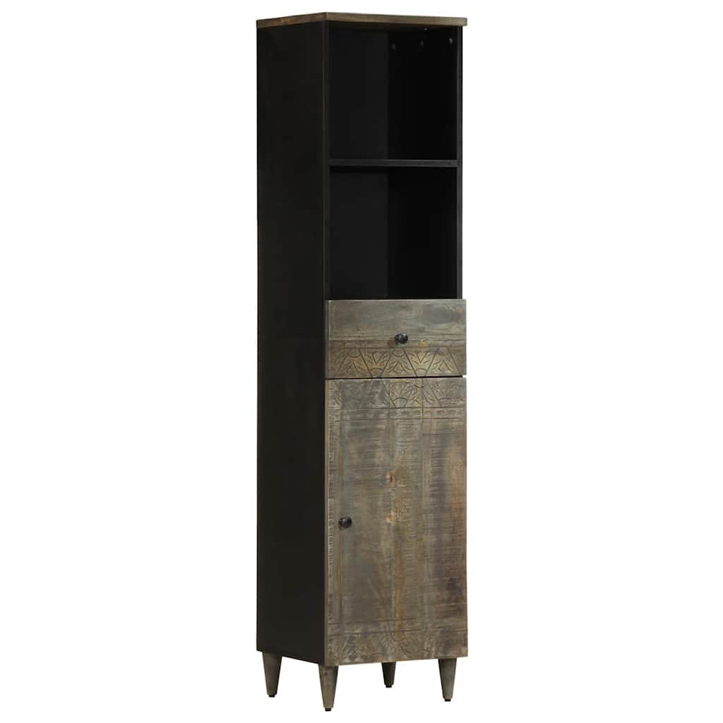 Baderomsskap 38x33x160 cm heltre mango