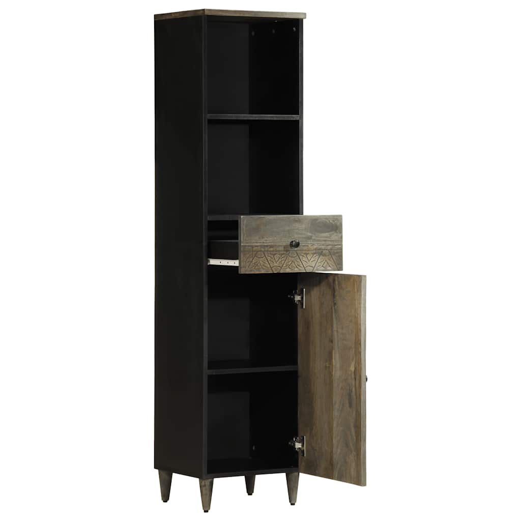 Baderomsskap 38x33x160 cm heltre mango