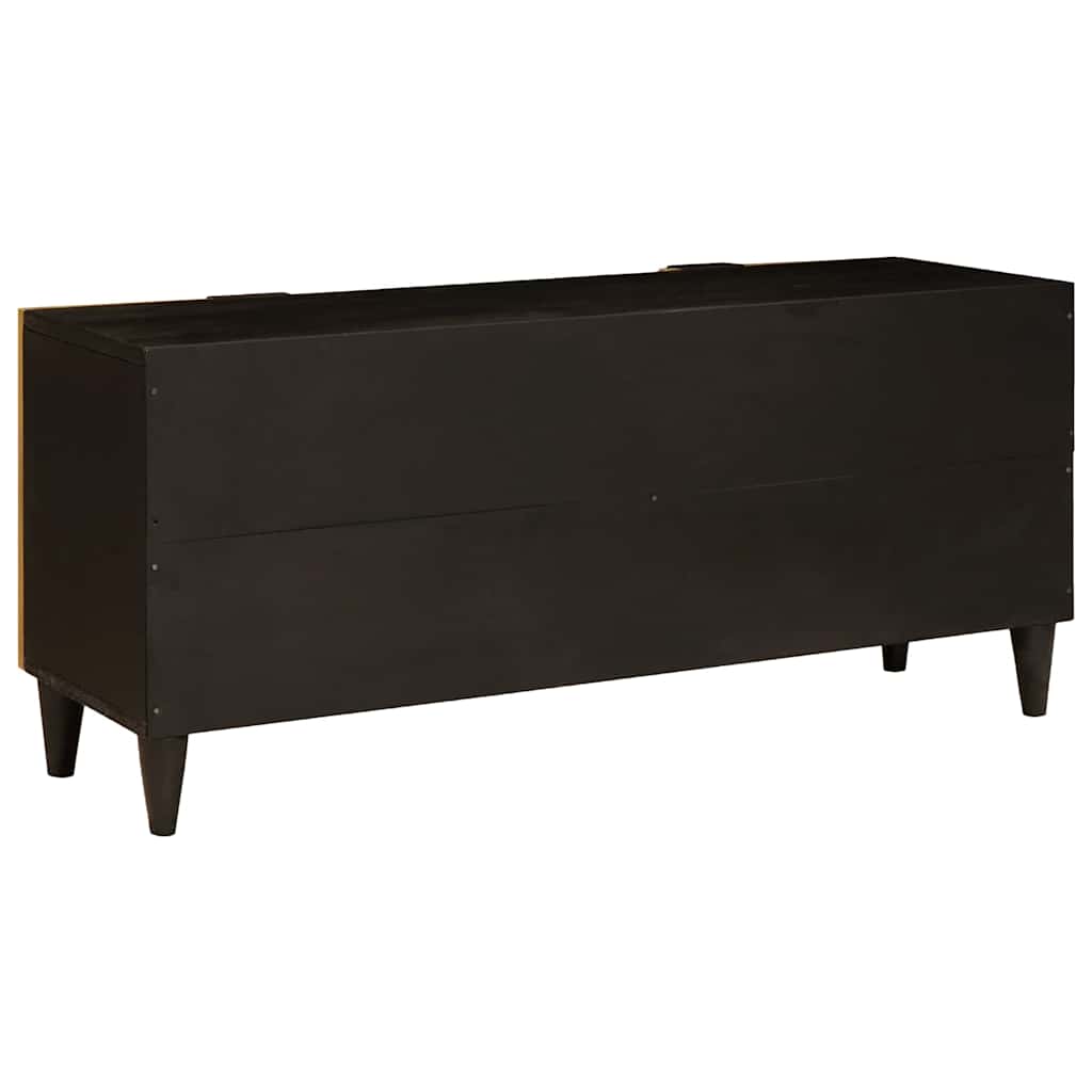 TV-skap med hylle Svart og Gull 105 x 33 x 46 cm Konstruert tre