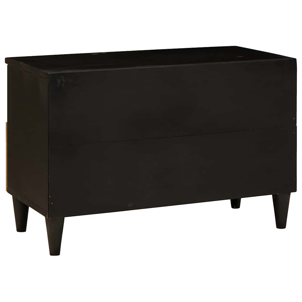 TV-skap med skuff Svart og Gull 70 x 33 x 46 cm Konstruert tre