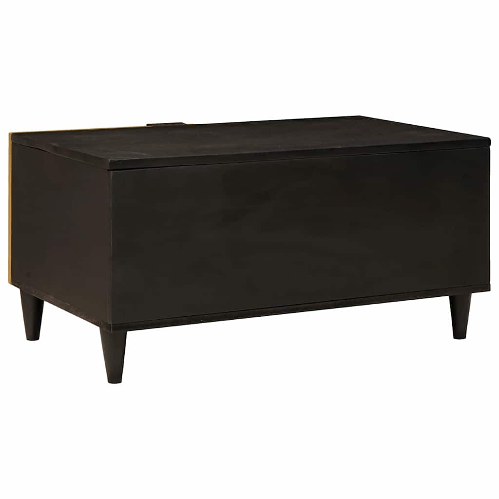 Kaffebord Svart og Gull 80 x 50 x 40 cm Konstruert tre