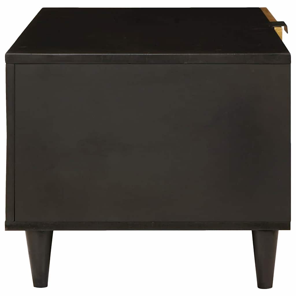 Kaffebord Svart og Gull 80 x 50 x 40 cm Konstruert tre