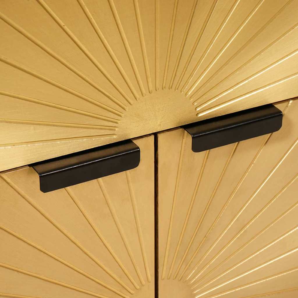 Nattbord med skuff Svart og Gull 50 x 33 x 60 cm heltre mango