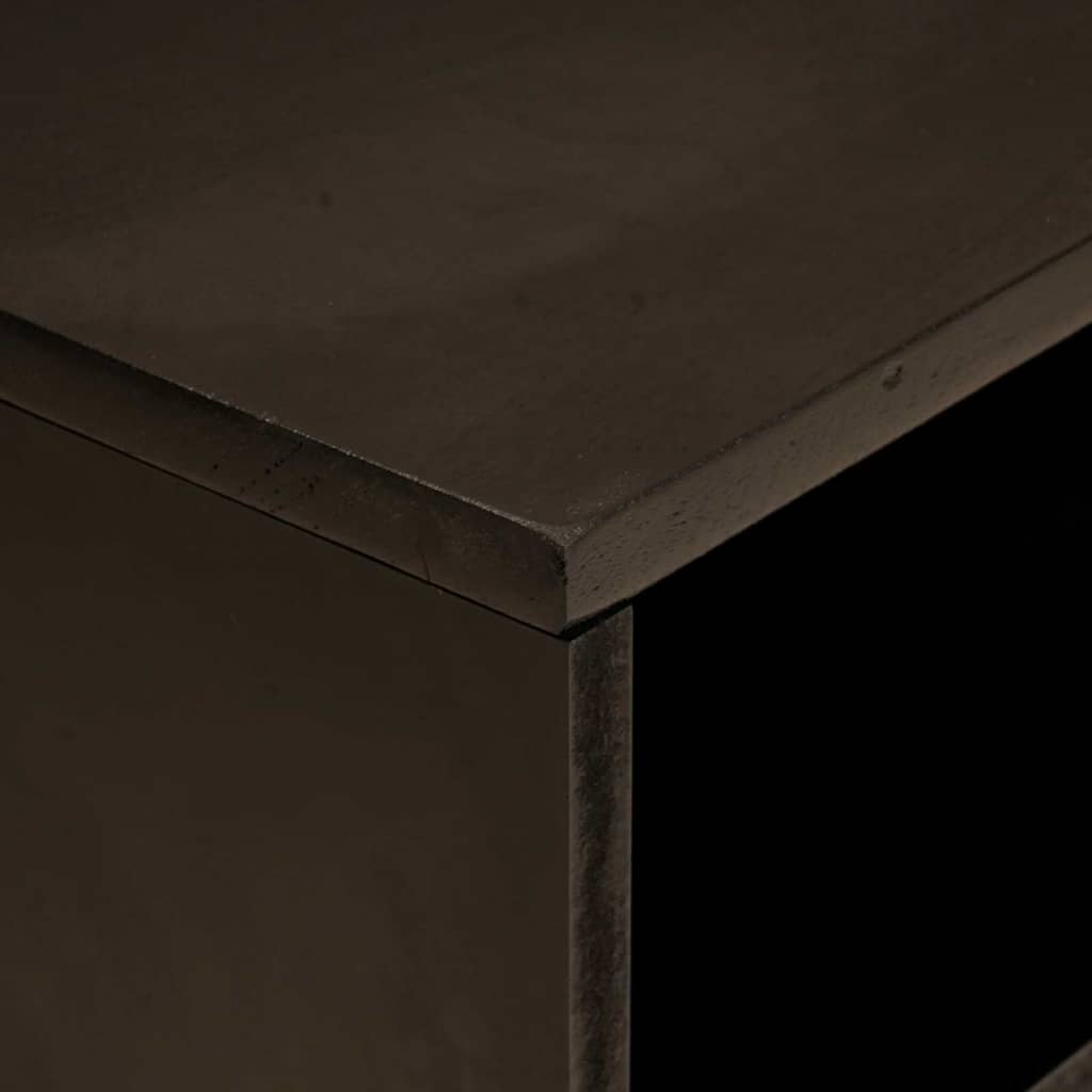 TV-skap med hylle Svart og Gull 80 x 33 x 46 cm Konstruert tre