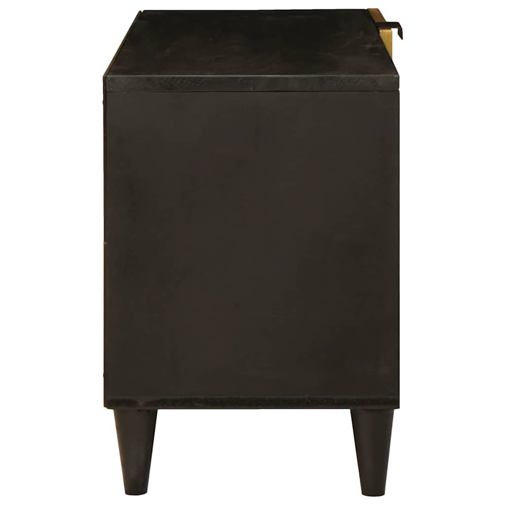 TV-skap med hylle Svart og Gull 80 x 33 x 46 cm Konstruert tre