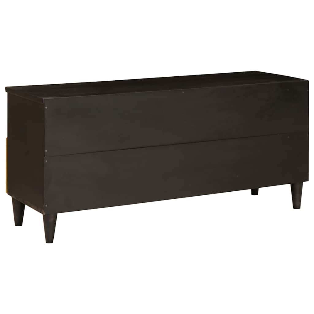 TV-skap med skuff Svart og Gull 100 x 33 x 46 cm Konstruert tre
