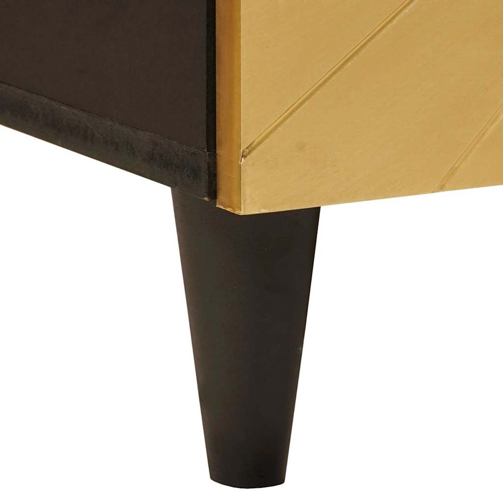Vaskeskap med hylle Svart og Gull 62 x 33 x 58 cm heltre mango