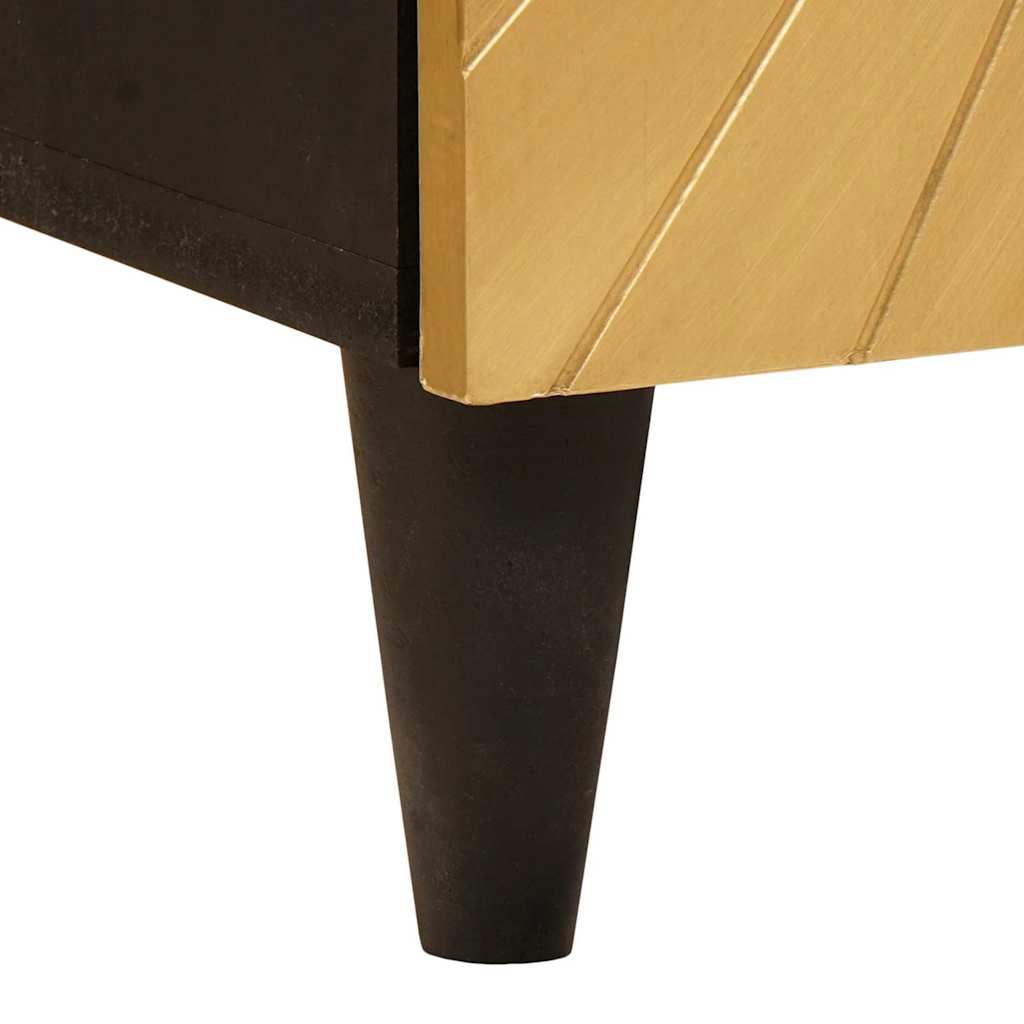 Baderomsskap Svart og Gull 38 x 33 x 160 cm heltre mango