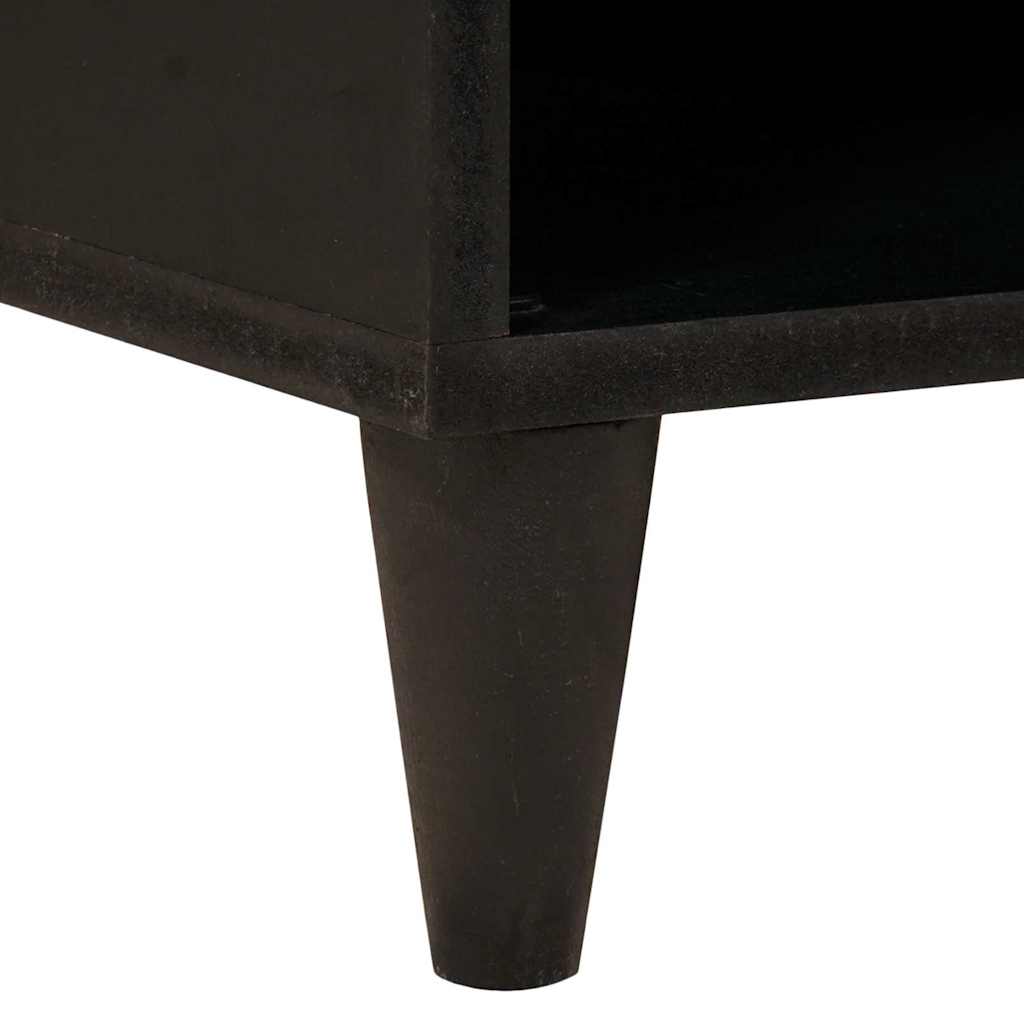 Sideskap Svart og Gull 80 x 33,5 x 75 cm Massiv mango tre