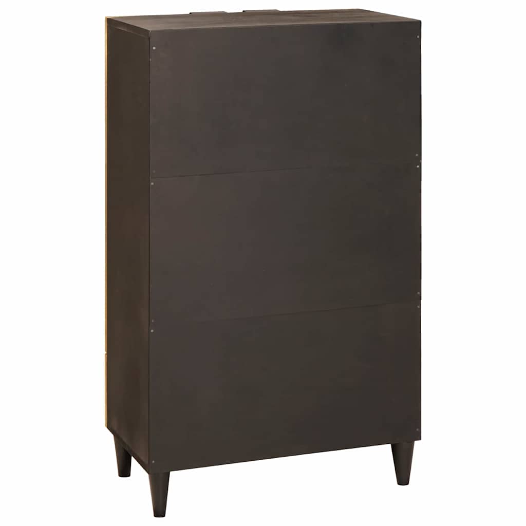 Sideskap Svart og Gull 60 x 33,5 x 100 cm Massiv mango tre