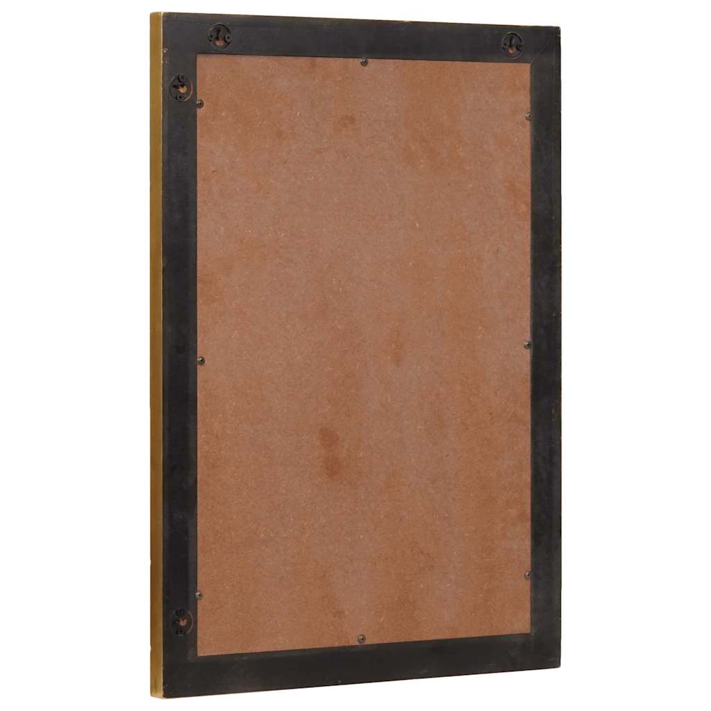 Baderomsspeil Svart og Gull 50 x 2.5 x 70 cm heltre mango