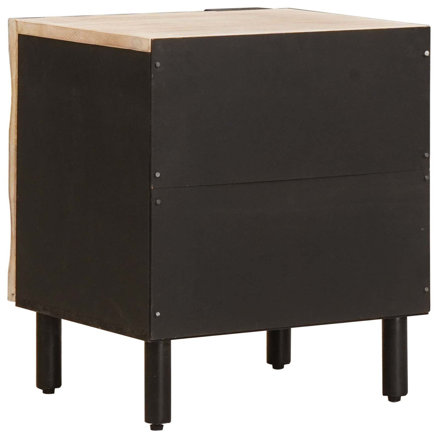Nattbordskap Hvit 40 x 33 x 46 cm Massiv mango tre