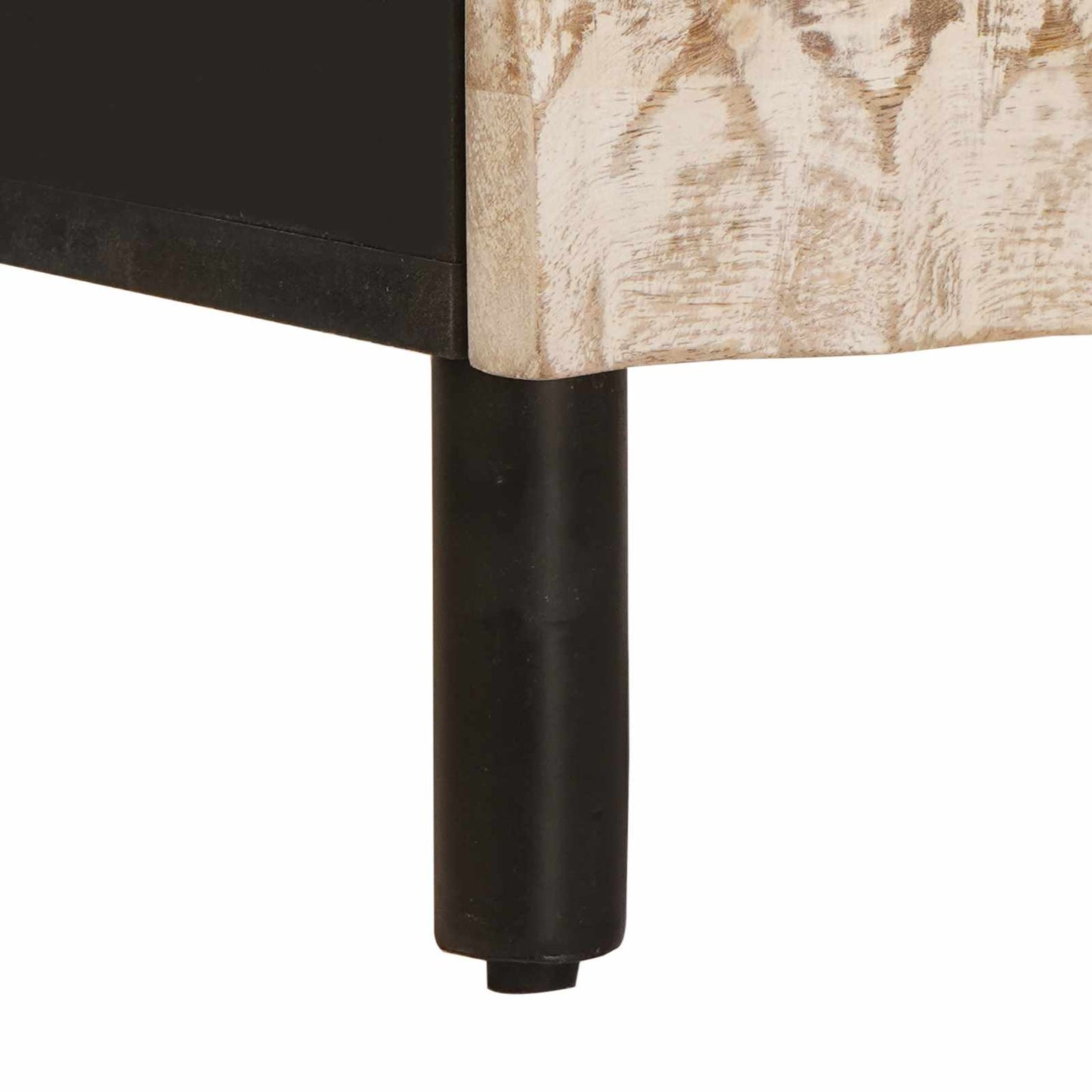 Nattbordskap 2 pcs Hvit 40 x 33 x 46 cm Massiv mango tre