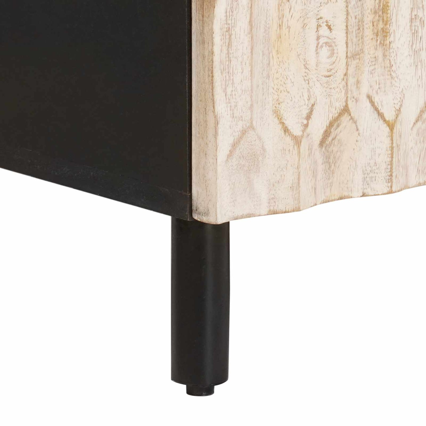 TV-skap Hvit Vask Finish 105 x 33 x 46 cm Massiv mango tre
