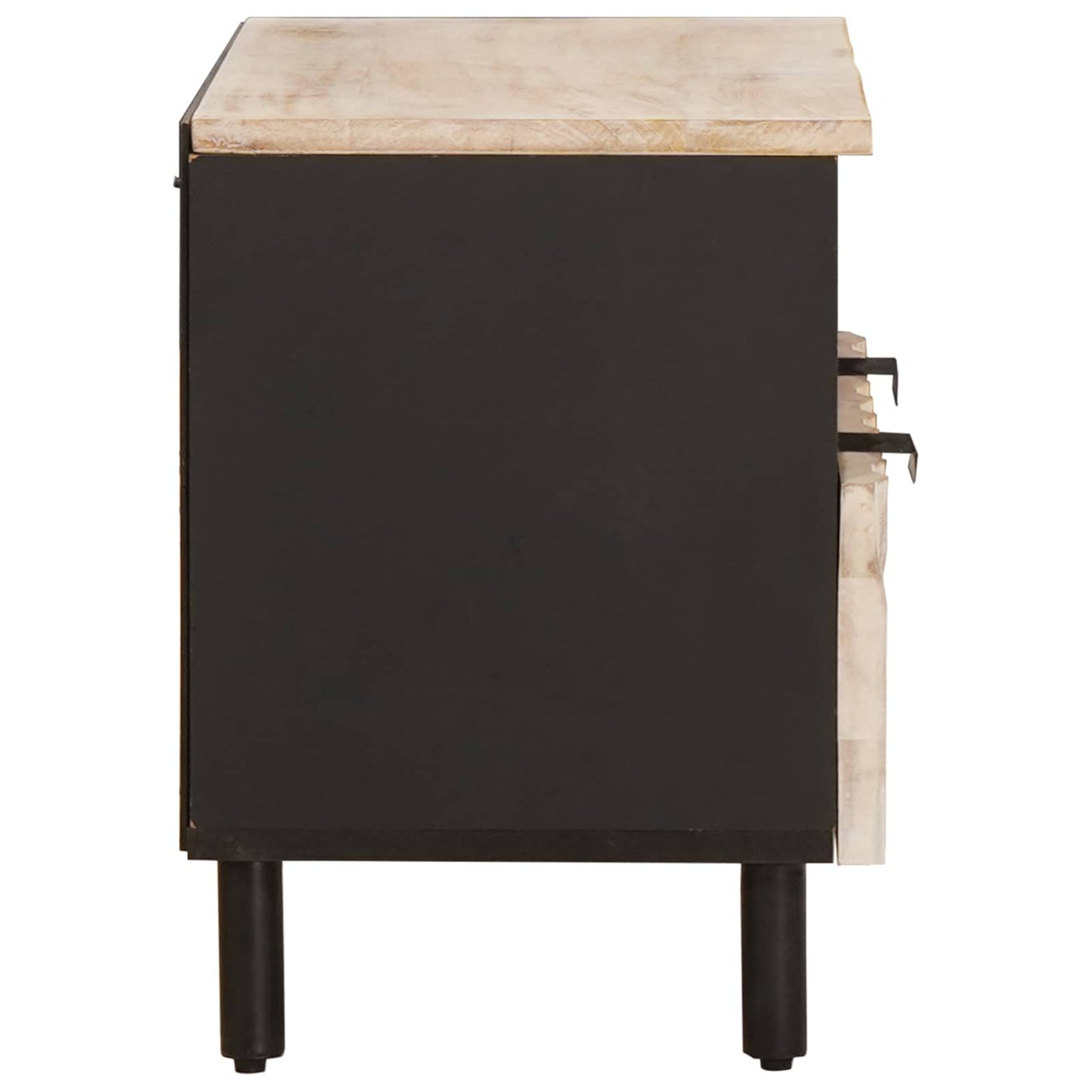 TV-skap Hvit Vask Finish 70 x 33 x 46 cm Massiv mango tre