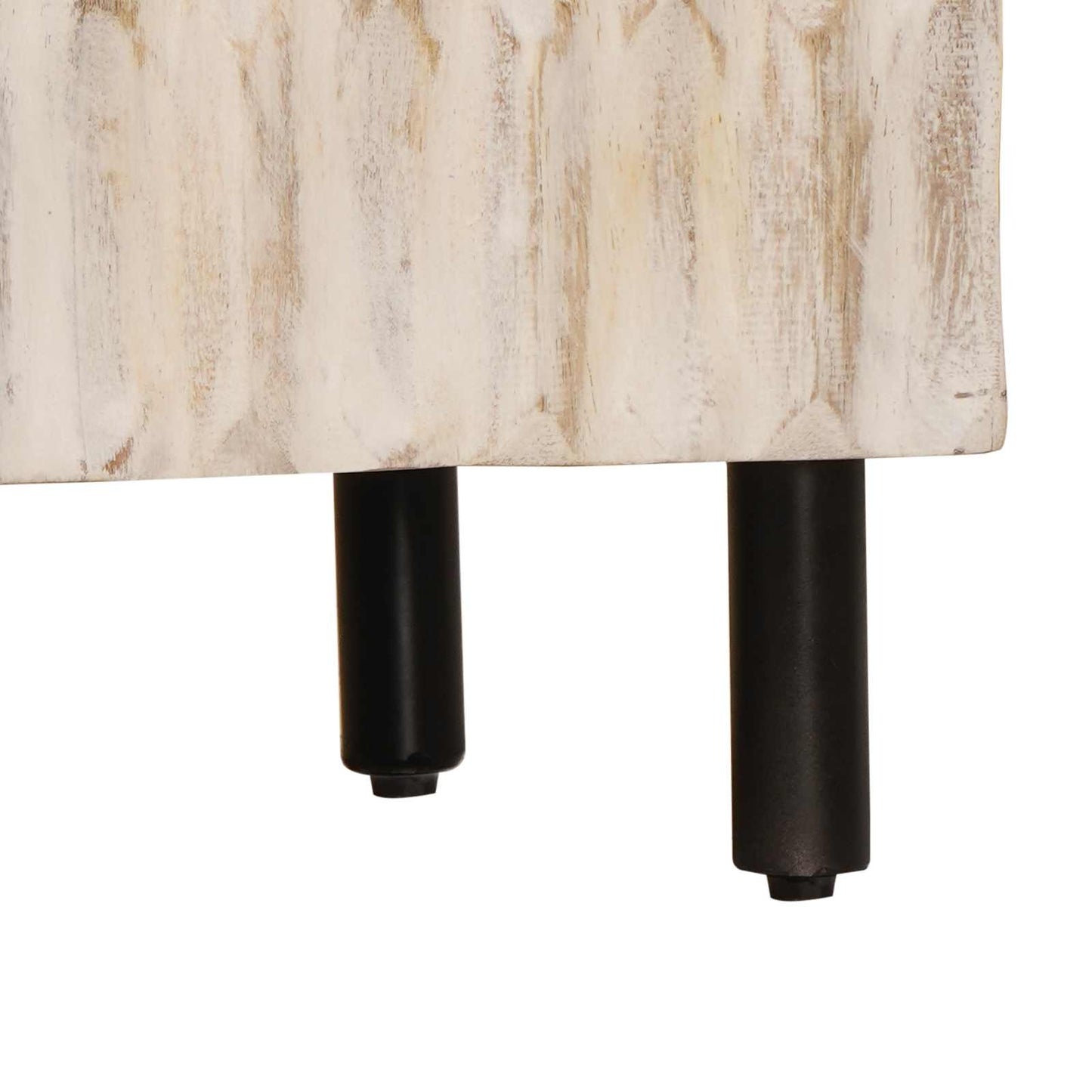 Serviesskap Hvit Vask Finish 60 x 33 x 75 cm Massiv mango tre