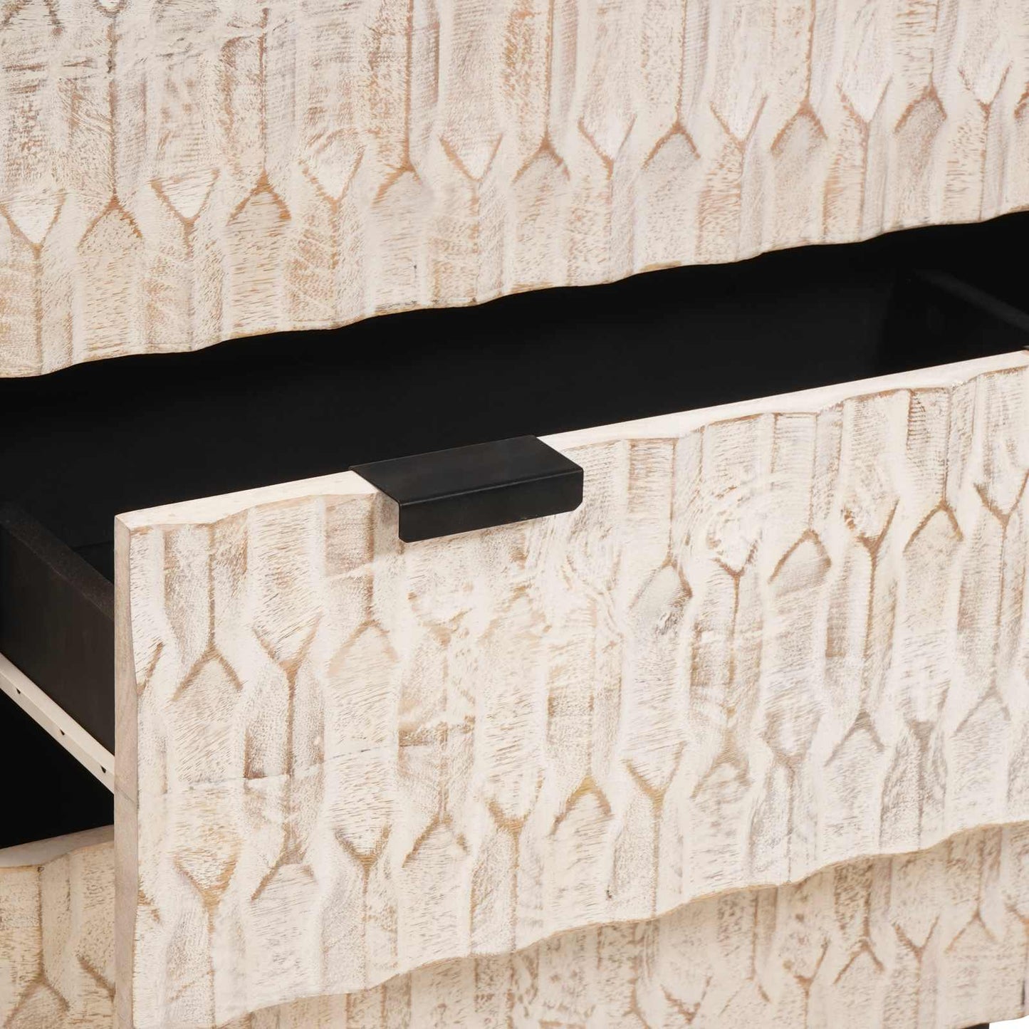 Serviesskap Hvit Vask Finish 60 x 33 x 75 cm Massiv mango tre