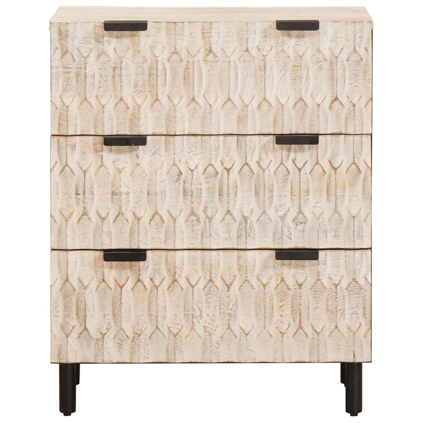 Serviesskap Hvit Vask Finish 60 x 33 x 75 cm Massiv mango tre