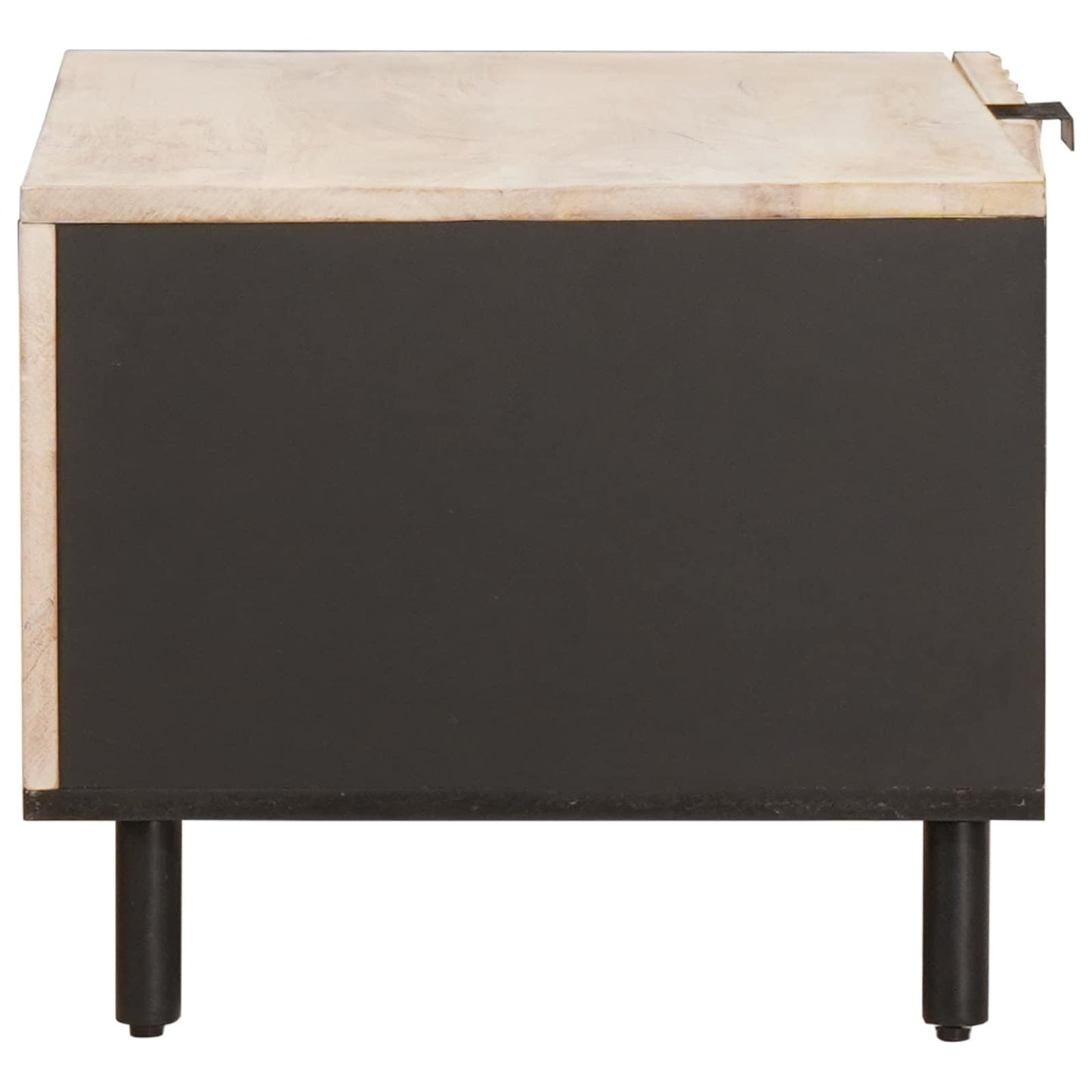 Kaffebord Hvit 80 x 50 x 40 cm Massiv mango tre