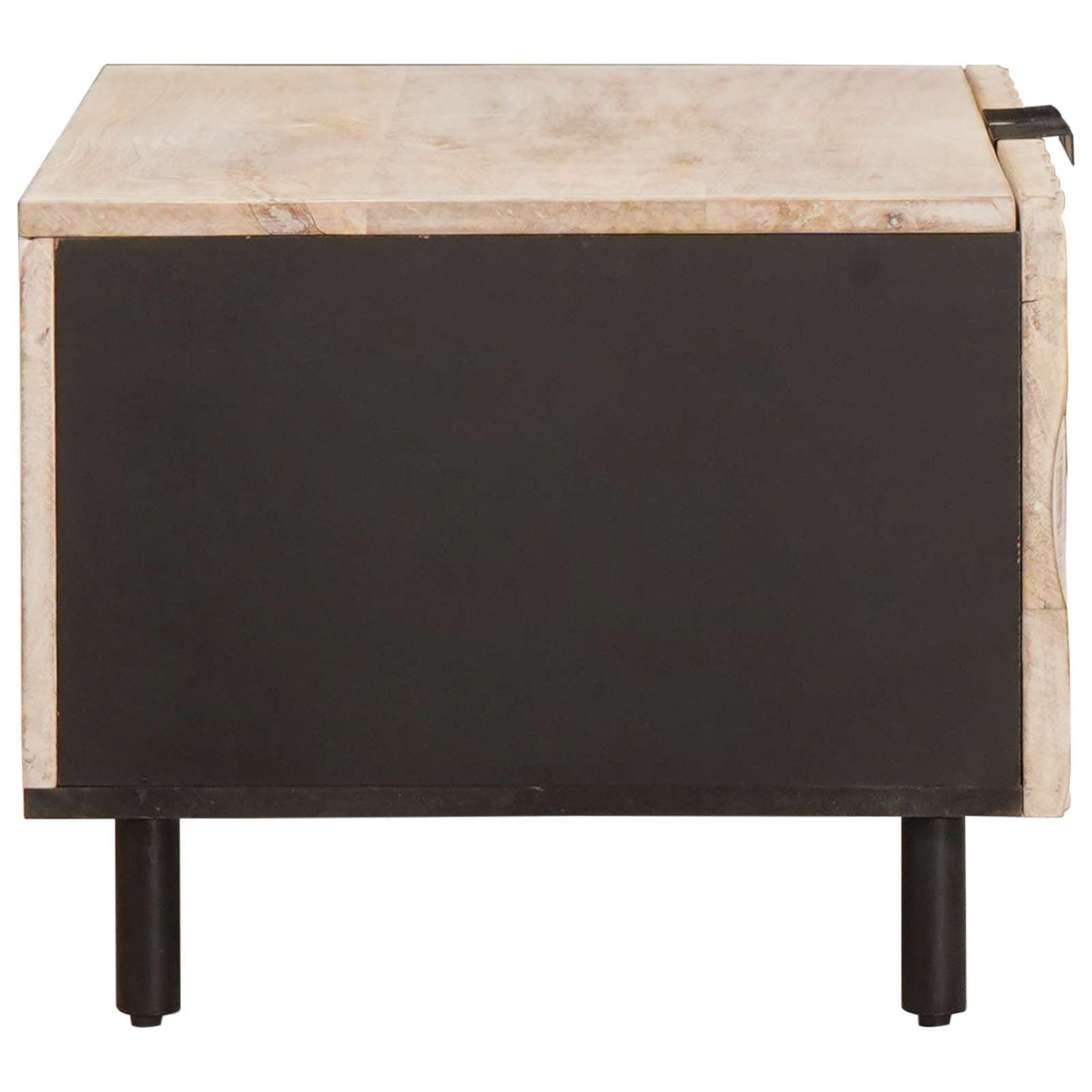 Kaffebord Hvit 80 x 50 x 40 cm Massiv mango tre