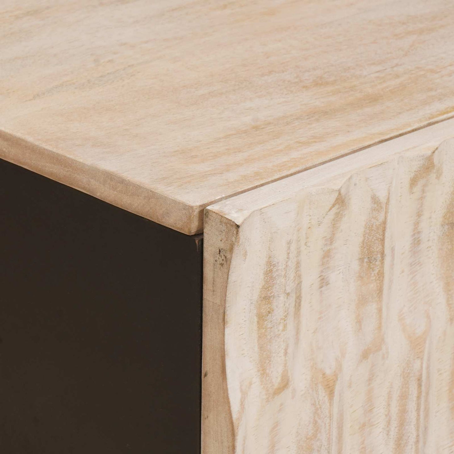 Kaffebord Hvit 100 x 54 x 40 cm Massiv mango tre