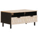 Kaffebord med skuff Hvit 80 x 54 x 40 cm Massiv mango tre