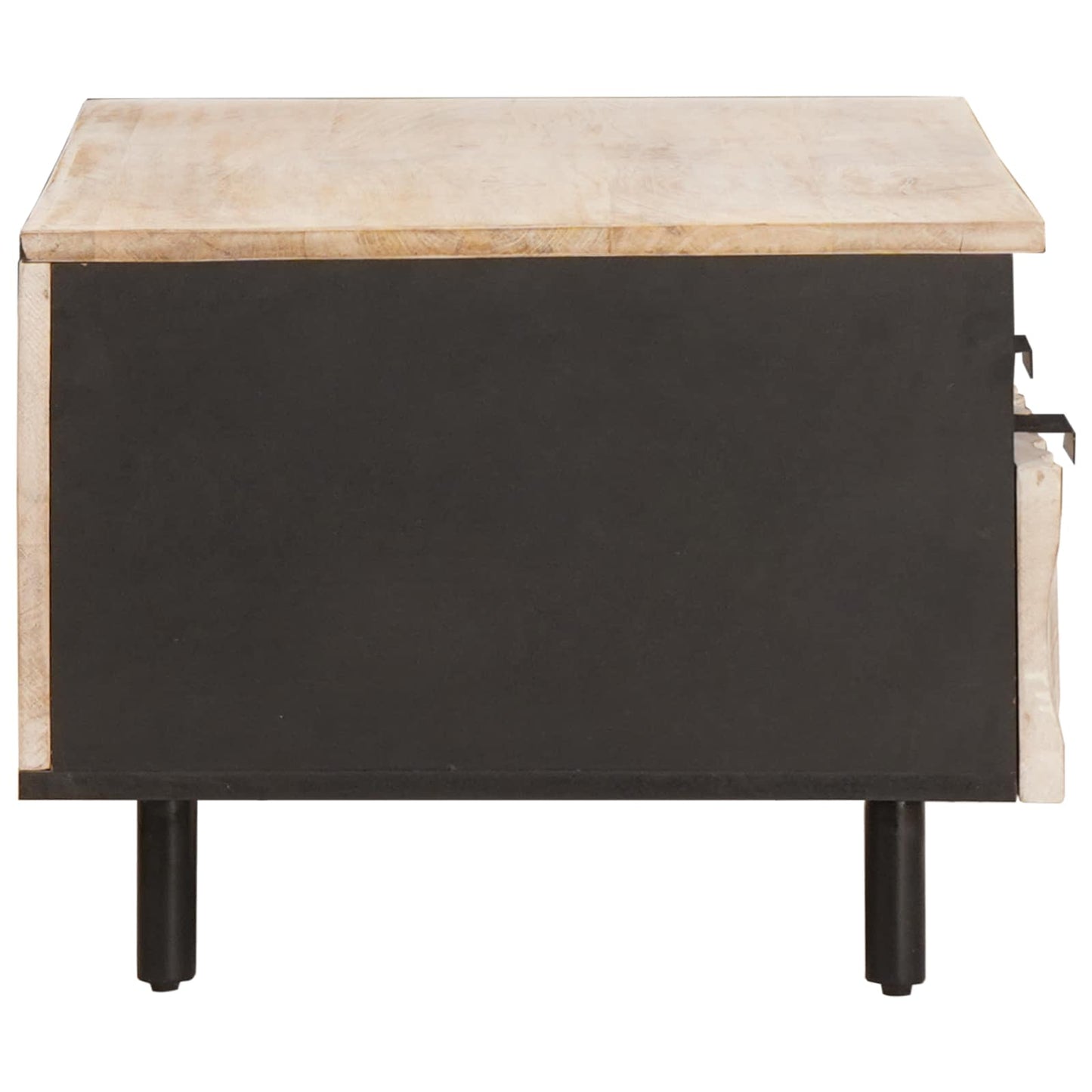 Kaffebord med skuff Hvit 80 x 54 x 40 cm Massiv mango tre